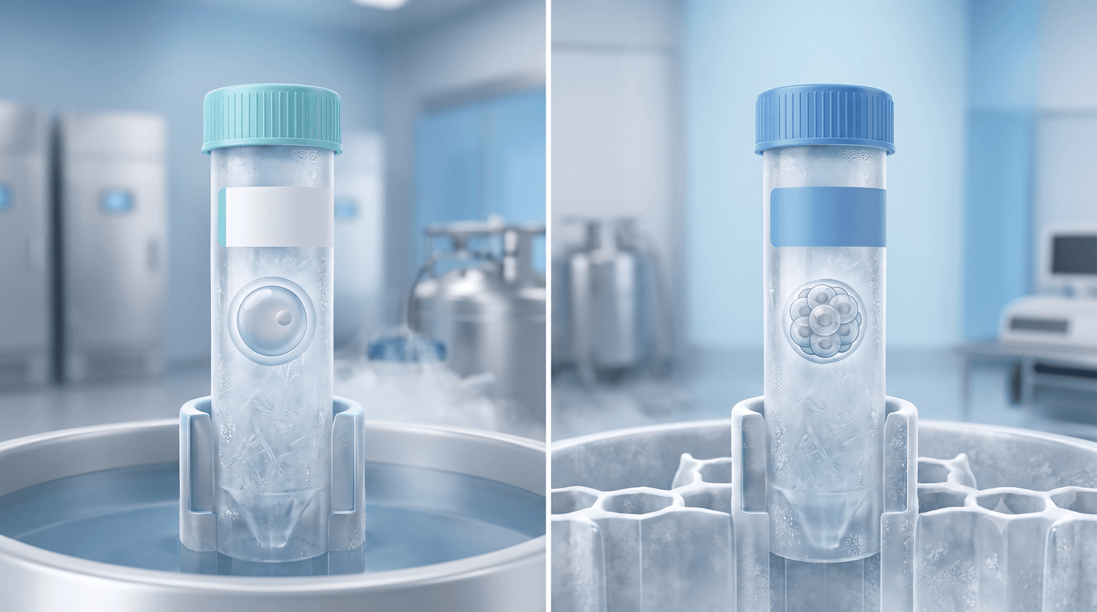 Egg freezing versus embryo freezing — a single frozen egg compared with a frozen embryo
